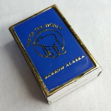 Vintage Top of the World Hotel Barrow Alaska Match Box Wooden Matches Unstruck