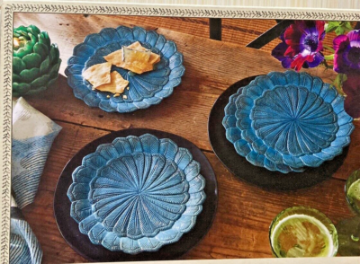 John Derian Target Thanksgiving Fall Feather Salad Plates set of 4