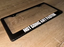Road Rage License Plate Frame | “Not Going Any Faster” | Funny | Laugh | Cars