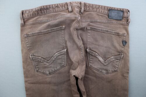 Herren Guess Jeans Slim Straight Stretch Braun Waschung 5 Pocket Größe 36x32 - Bild 8 von 10