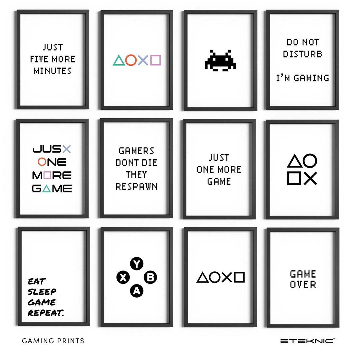 gaming-prints-boys-bedroom-decor-gamer-poster-games-room-wall-art-teen-gifts-ebay