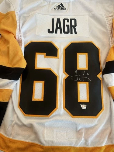 2025 Under Wraps NHL Jaromir Jagr Signed Pittsburg Penguins Jersey Fanatics COA