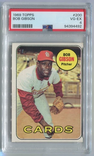1969 Topps Bob Gibson PSA 4 St St. Louis Cardinals #200-k
