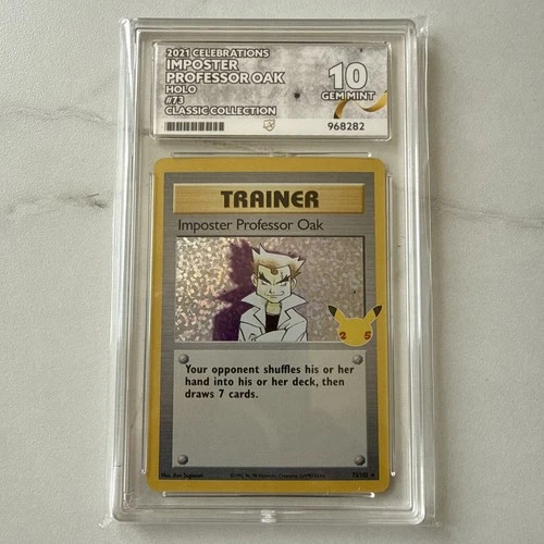 Imposter Professor Oak 73/102 Celebrations Classic Collection - Ace Grading 10