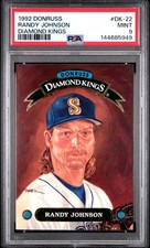 1992 DONRUSS DIAMOND KINGS #DK-22 RANDY JOHNSON PSA 9