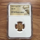 2024 Eagle G$5 1/10th Gold Coin NGC MS70 Eagles Label