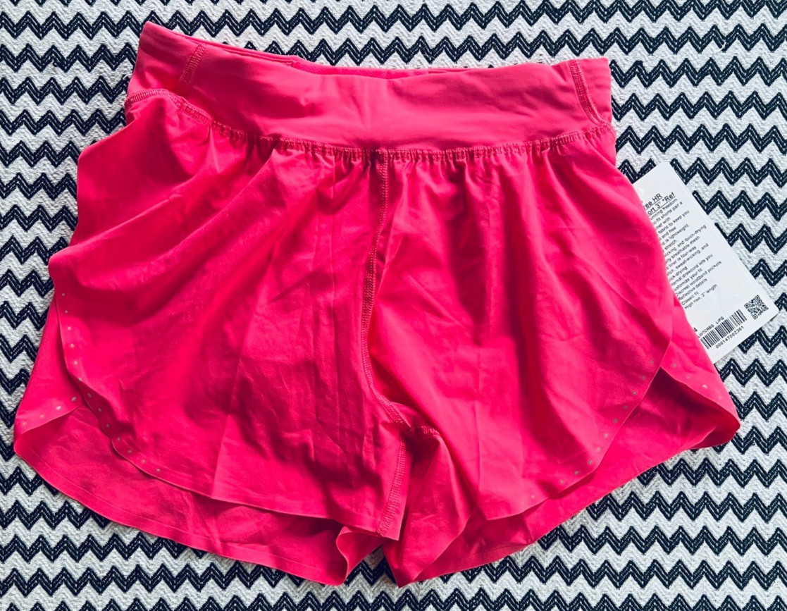 NEW lululemon Fast Free HR Classic Short 3" Lined REFLECTIVE 💋 Lip Gloss image 3