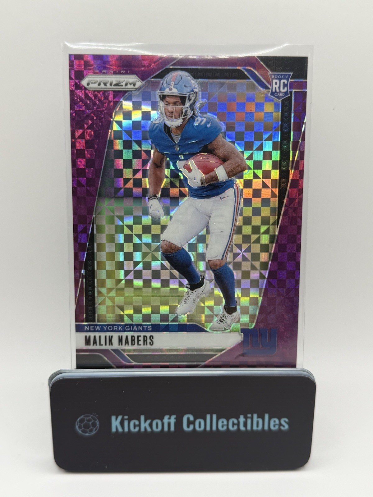 2024 Panini Prizm - Rookies Malik Nabers #370 Purple Power Prizm /49 (RC)