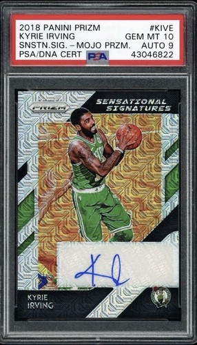 PSA 10 2018 Kyrie Irving Auto /25 Mojo Prizm Sensational Signatures Celtics