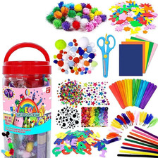 Childrens Art Craft Set - All in One D.I.Y. Crafting Collage Arts Set for Kids &