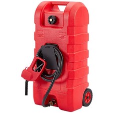 15 Gallon Fuel Caddy Portable Gas Fuel Tank Gas Can With Manual Transfer Nozzle