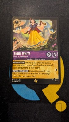 Schneewittchen Fröhlich wie der Morgen 37/204 Legendäre Lorcana Wilds unbekannt