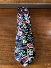 Ralph Marlin Men's Necktie Tie BASEBALL Teams Logos 100 Polyester 55  L 3.5" W