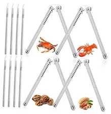 Benver 12 Pieces Nut Cracker Set Nutcracker and Pick Stainless Steel Opener  NEW