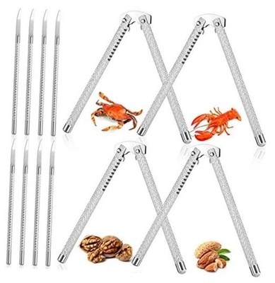 Benver 12 Pieces Nut Cracker Set Nutcracker and Pick Stainless Steel Opener  NEW