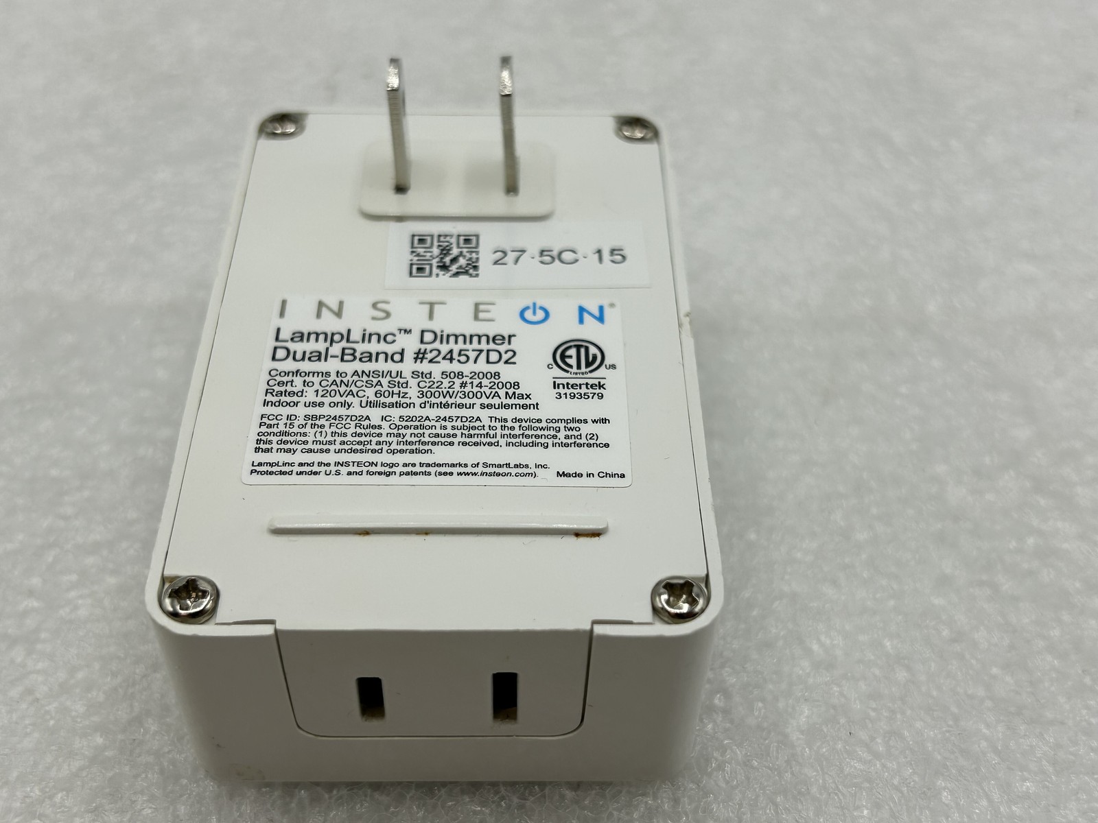 Insteon Smart Lamp Dimmer Radio Plug-in Module Dual Band 2457D2