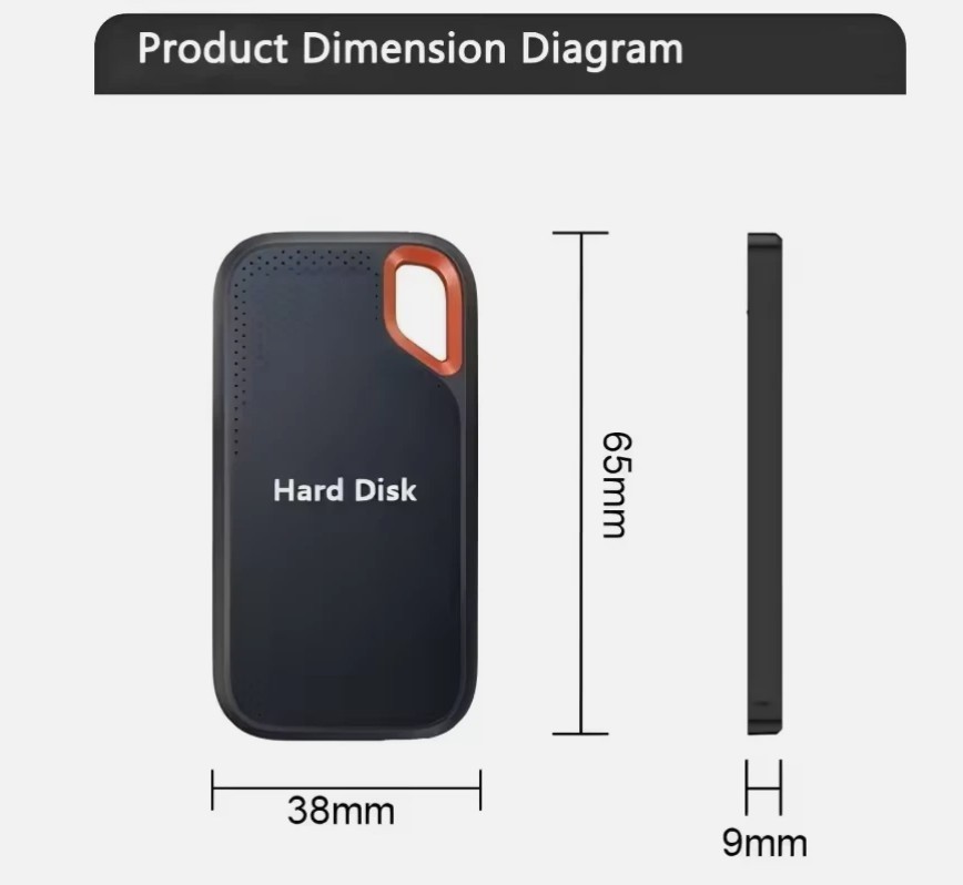 4TB External Solid-State Drive (SSD) USB 3.1 Portable Expansion Device