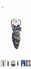 Boston Proper Halter Dress Tropical Size 12 Tropical Print