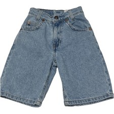 Vtg Little Levi's 560 Orange Tab Kids 7 Slim Loose Fit Denim Shorts Light Wash