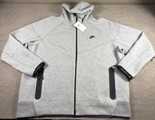 Nike Tech Fleece Gray Heather Windrunner Full Zip Hoodie FB7921-063 Men's XXL