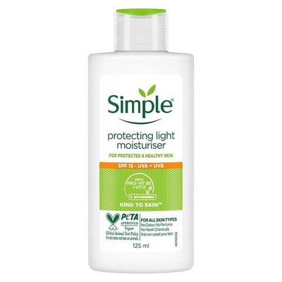 #ad Simple Kind to Skin Protecting Light Moisturiser SPF 15 for Healthy Skin 125ml $35.00
