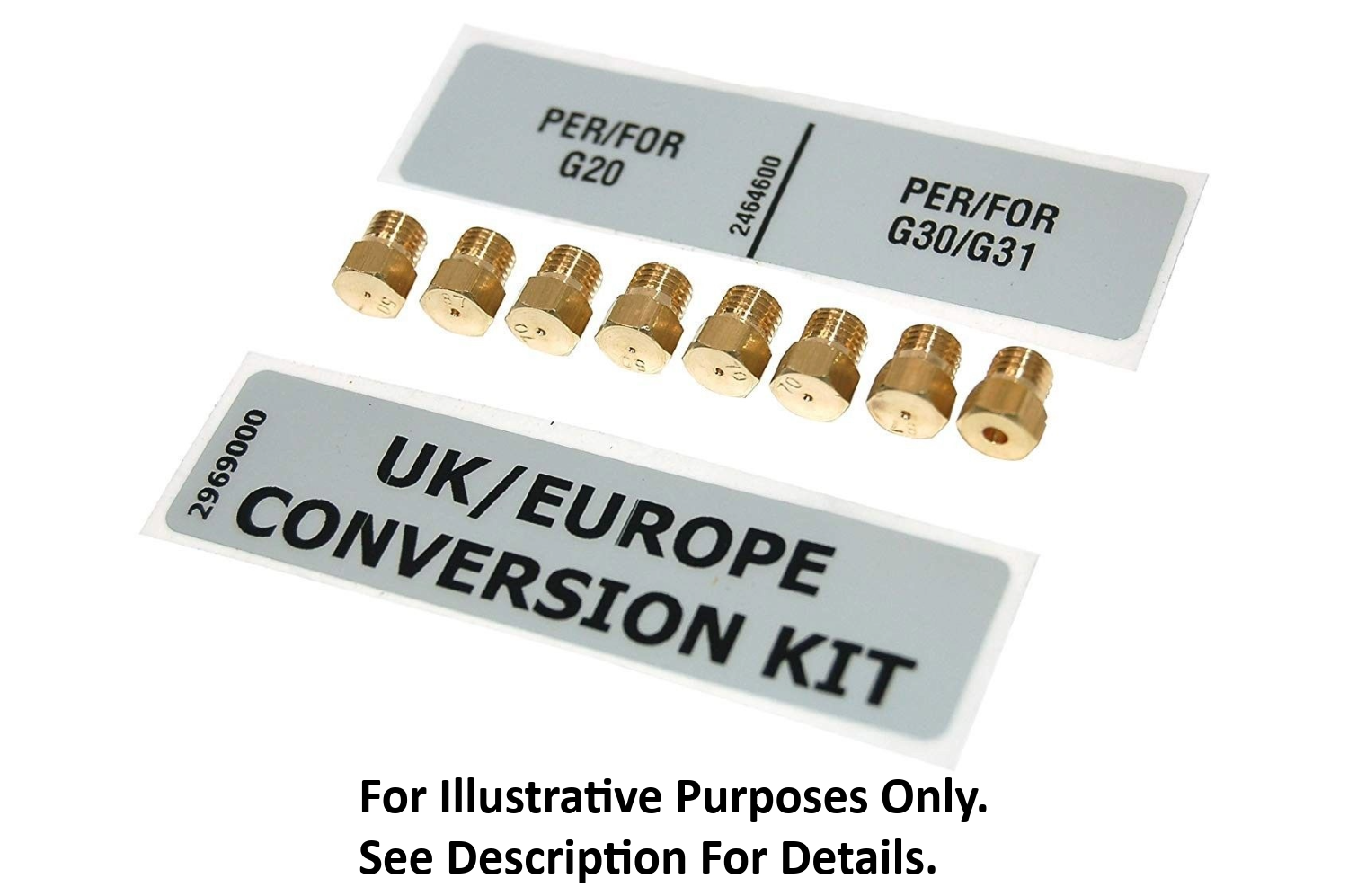 Bush Dual Fuel Range Cooker  LPG Conversion Kit Gas Jets Nozzles Injectors