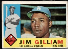 1960 Topps Jim Gilliam #255 Los Angeles Dodgers