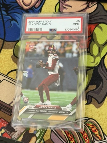 2024 Topps Now Jayden Daniels #5 RC PSA 9 Rookie Commanders