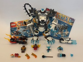 LEGO LEGENDS OF CHIMA 70223 Icebite's Claw Driller 99.9% Complete Set w/Manual