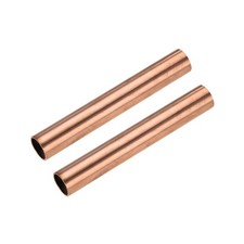 2pcs Copper Round Tube 15mm OD 1mm Wall Thickness 100mm Length Pipe Tubing