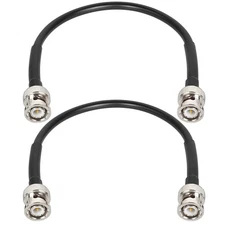 RG8X BNC Male to BNC Male Coaxial Cable 1FT 2PCS 50 ohm Ultra Low Loss for An...