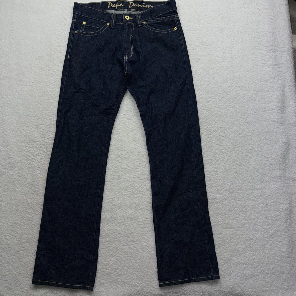 Pantalones de mezclilla Pepe Jeans para mujer 16 azules lavados oscuros pierna recta bolsillos con solapa Foto 2 de 4