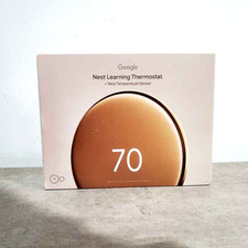 Google - Nest Learning Thermostat 4th gen Polished Gold w /Temperature Sensor
