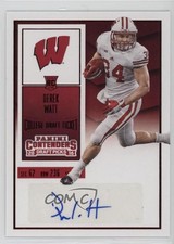 2016 Panini Contenders Draft Picks College Ticket Derek Watt #310 Auto 3pu