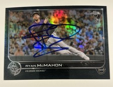 Signed 2022 Topps Chrome Ben Baller #163 Ryan McMahon Colorado Rockies Auto