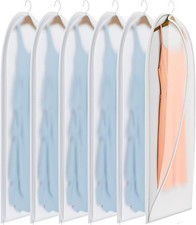 Clear Garment Bags for Hanging Clothes,48in Dress Clothing Suit Bags Coat for Sw