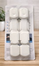 Adjustable Baby Safety Locks 3M Adhesive White 7.5in 8 Pack Cabinets Toilets