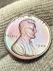 1909 VDB Philadelphia Mint Copper Lincoln Lustr AU ++Wheat Cent High Grade Toned