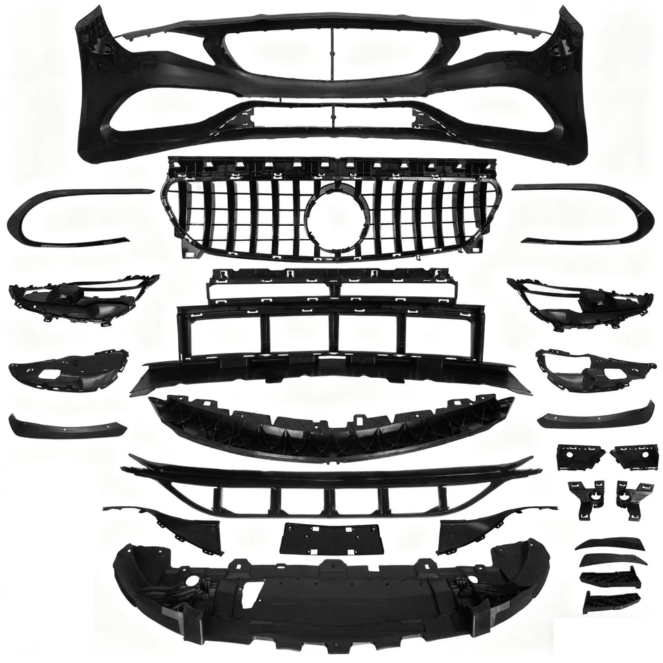 To CLA45 Front Bumper Grille Facelift Kit For 2013-2019 Mercedes CLA Class W117 Foto 3 de 4