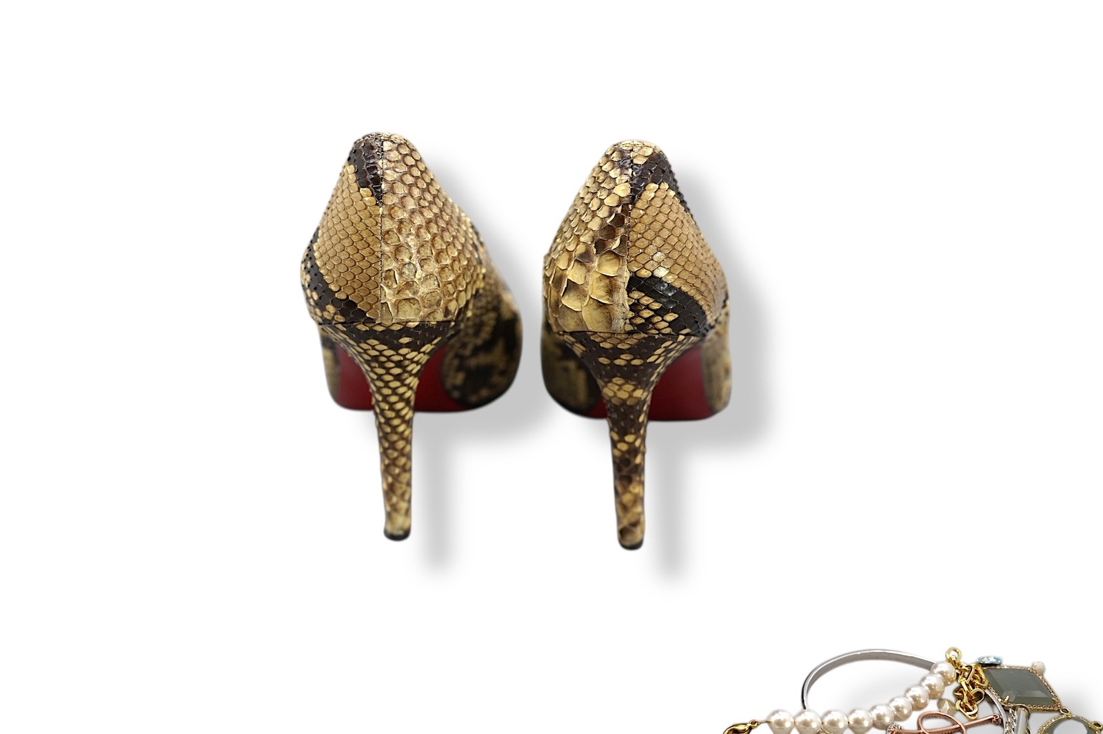 Christian Louboutin Simple Pump 100 Python Heels … - image 7