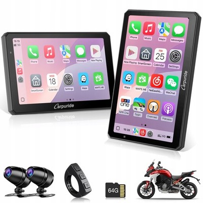 Carpuride W712D Motorrad CarPlay Bildschirm mit 1080p HD Autokamera mit