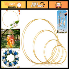 8 Pcs Gold Metal Floral Hoop Rings for Wreaths DIY Crafts - 6" to 12" Sizes