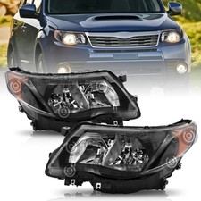 For 2009-2013 Subaru Forester Halogen Black Amber Headlights Assembly Leftright For 2009-2013 Subaru Forester Halogen Black Amber Headlights Assembly Leftright
