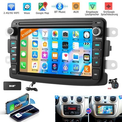 DAB+ Android 15 32G Carplay Autoradio GPS Für Renault Dacia Duster Sandero Lodgy