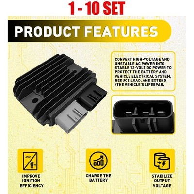 1-10x For Kawasaki Ninja ZX6R ZX600R 2009-2012 Voltage Rectifier Regulator+Plug