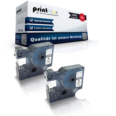 2x Premium Schriftbänder für Dymo LABELMANAGER 200 210 D Wei Office Plus