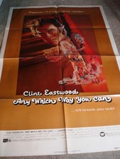 ORIGINAL CLINT EASTWOOD ANY WHICH WAY YOU CAN MOVIE POSTER 27X41