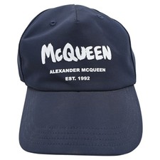 Alexander Mcqueen Logo-Print Baseball Cap In Cotton Men Blue M