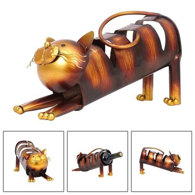 Weinhalter Katzenfigur in Katzenform platzsparend Weinzubehör praktisch Wein