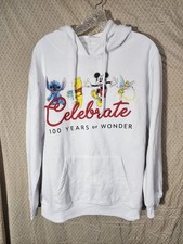 Walt Disney 100 Years Of Wonder Women's Hoodie Sweatshirt Jacket Size XL 15/17